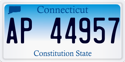 CT license plate AP44957