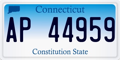 CT license plate AP44959