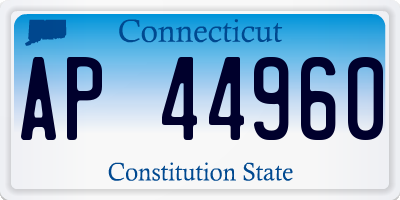 CT license plate AP44960