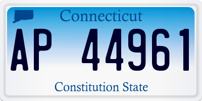 CT license plate AP44961