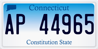 CT license plate AP44965