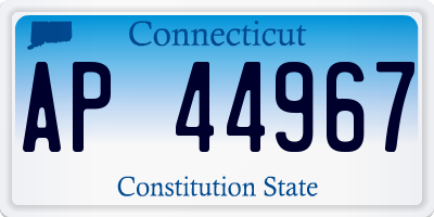 CT license plate AP44967