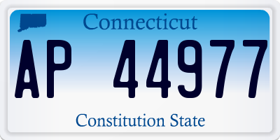 CT license plate AP44977