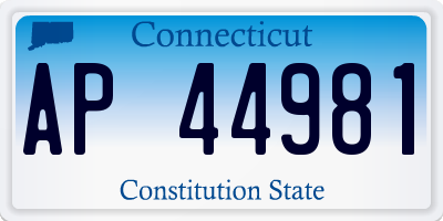 CT license plate AP44981