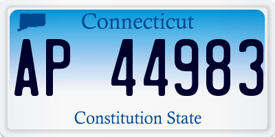 CT license plate AP44983