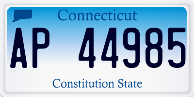 CT license plate AP44985