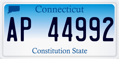 CT license plate AP44992