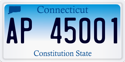 CT license plate AP45001