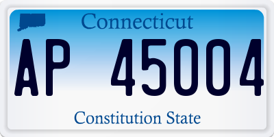 CT license plate AP45004