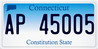 CT license plate AP45005