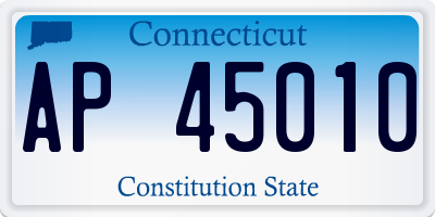 CT license plate AP45010