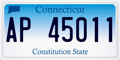 CT license plate AP45011