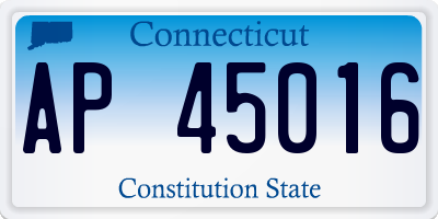 CT license plate AP45016