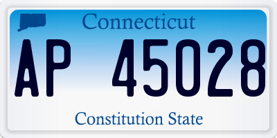 CT license plate AP45028