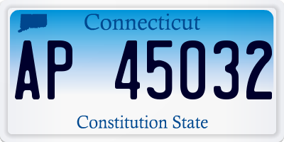 CT license plate AP45032