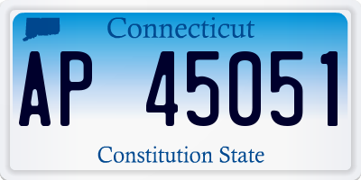 CT license plate AP45051