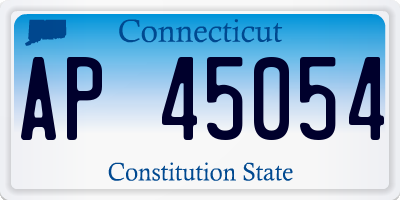 CT license plate AP45054