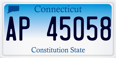 CT license plate AP45058