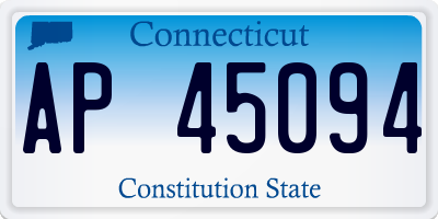 CT license plate AP45094