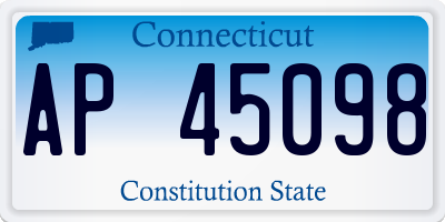 CT license plate AP45098