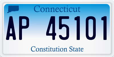 CT license plate AP45101