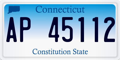 CT license plate AP45112