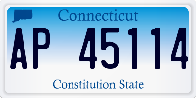 CT license plate AP45114