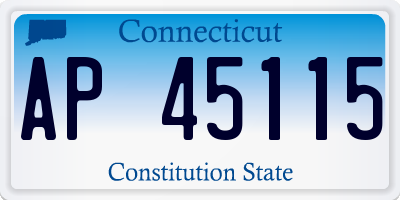 CT license plate AP45115