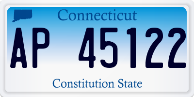 CT license plate AP45122