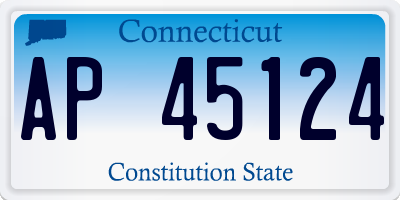 CT license plate AP45124