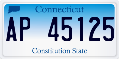 CT license plate AP45125