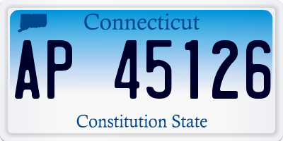 CT license plate AP45126