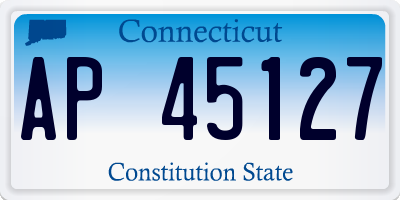 CT license plate AP45127