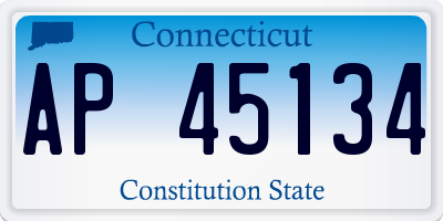 CT license plate AP45134