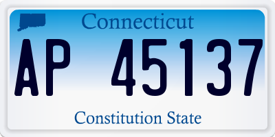 CT license plate AP45137