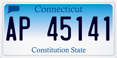 CT license plate AP45141
