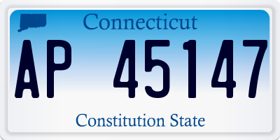 CT license plate AP45147