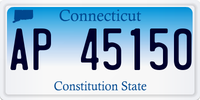 CT license plate AP45150