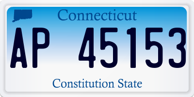 CT license plate AP45153