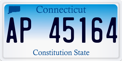 CT license plate AP45164