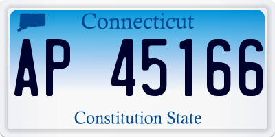 CT license plate AP45166