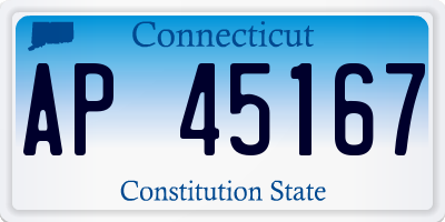 CT license plate AP45167