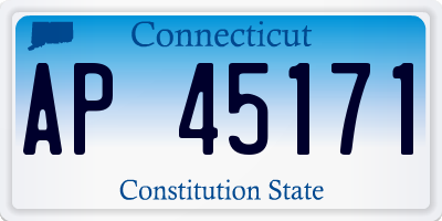 CT license plate AP45171