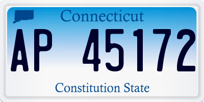 CT license plate AP45172