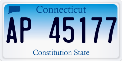 CT license plate AP45177