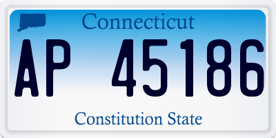 CT license plate AP45186