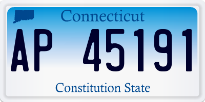 CT license plate AP45191