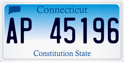 CT license plate AP45196