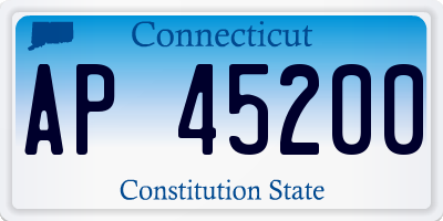 CT license plate AP45200
