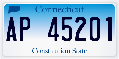 CT license plate AP45201